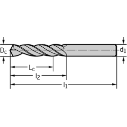 Walter A1211TIN-4.4 Brocas helicoidales HSS