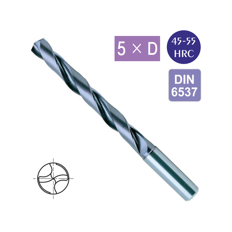 Broca Metal Duro 5 x D Recubrimiento TIALN