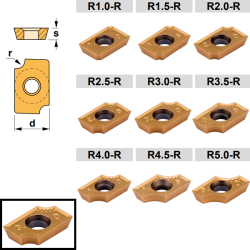 Placas de Fresar ADMW-R 1503 de radio Cóncavo