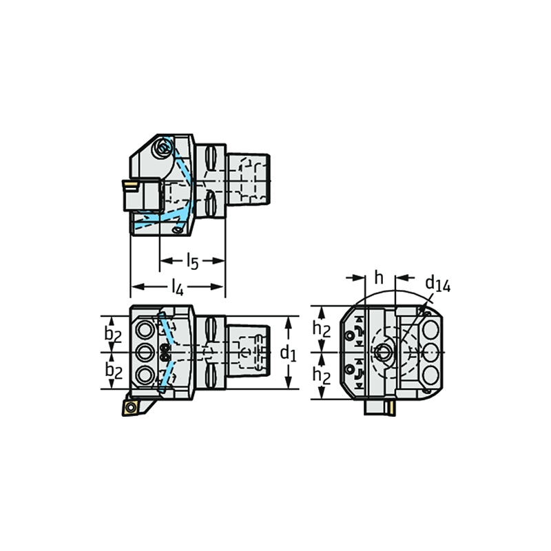 Walter A2121-C5-20N-064-P Walter Capto TM  – Fijación radial A2121-C...-P