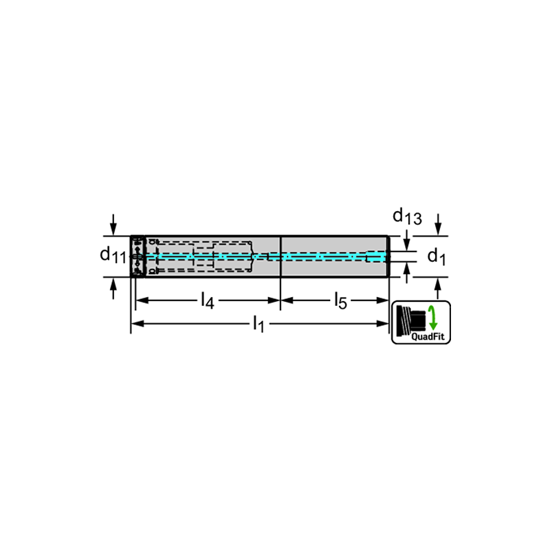 Walter A3000-25-Q25-230-CS Fijación de mango cilíndrico – con amortiguación de vibraciones