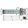 Walter A3000-H100T-Q40-368 Fijación HSK-T – con amortiguación de vibraciones A3000-HSK-T