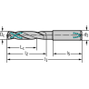 Walter A3389DPL-9.5 Brocas MDI con canal de refrigeración