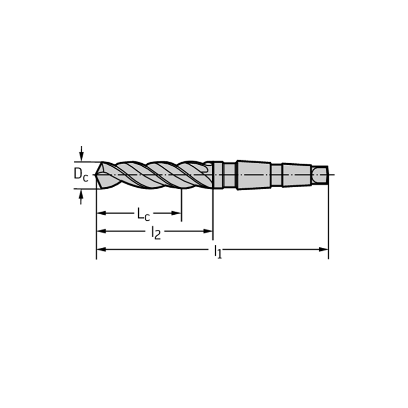 Walter A4611-15.5 Brocas helicoidales HSS con MK, extralargas