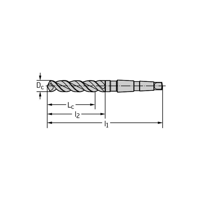 Walter A4722-21 Brocas helicoidales HSS con MK, extralargas