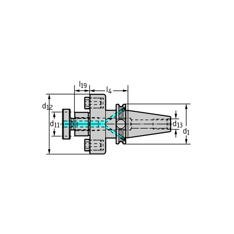 Walter AB001.K40-B26-051 Mandril portafresas ASME B5.50 AB001.K