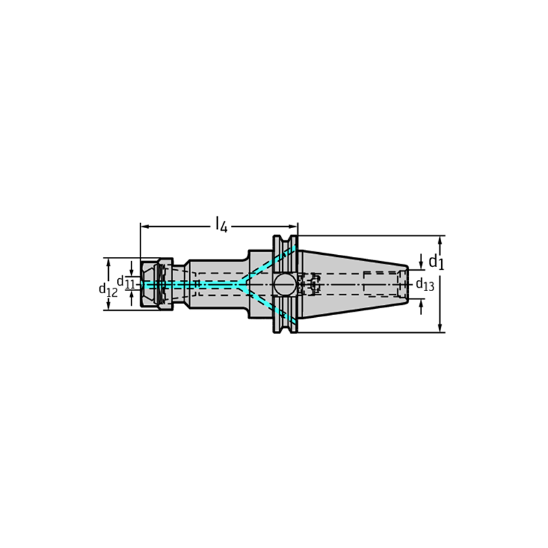 Walter AB009.K40-ER25-105 Adaptador portapinzas ER ASME B5.50 AB009.K
