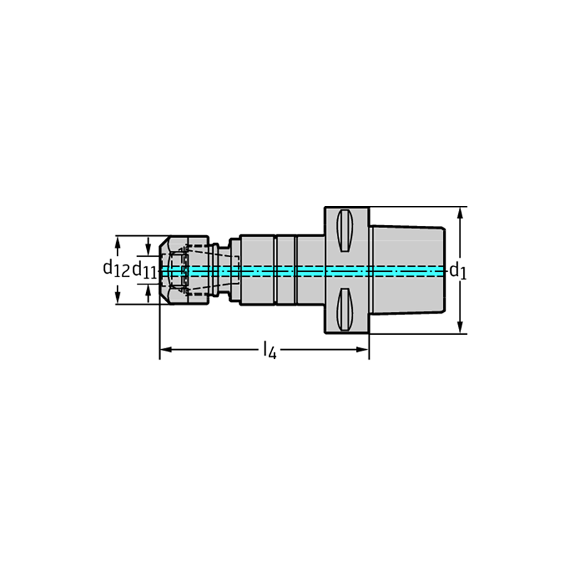 Walter AB035-C6-ER40-154 Portamachos para roscado sincrónico AB035-C