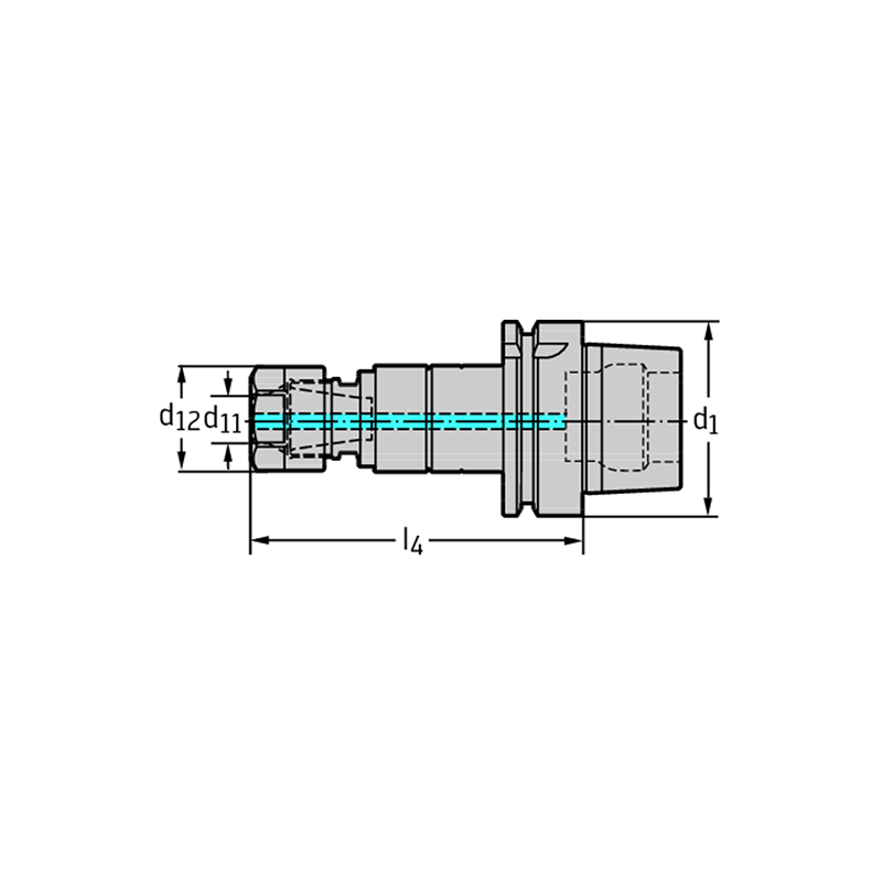 Walter AB035-H63-ER40-160 Portamachos para roscado sincrónico AB035-H