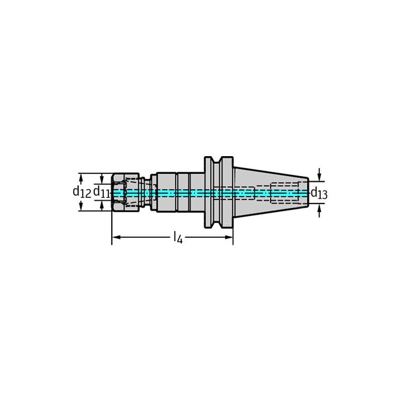 Walter AB035-J50-ER25-145 Portamachos para roscado sincrónico AB035-J