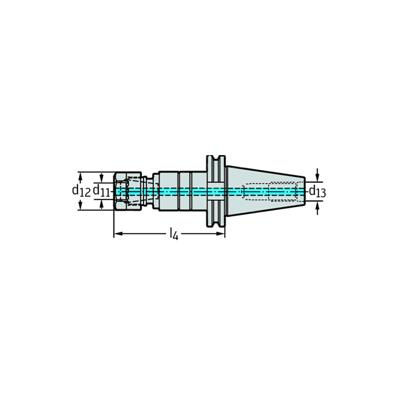 Walter AB035-S40-ER25-122 Portamachos para roscado sincrónico AB035-S