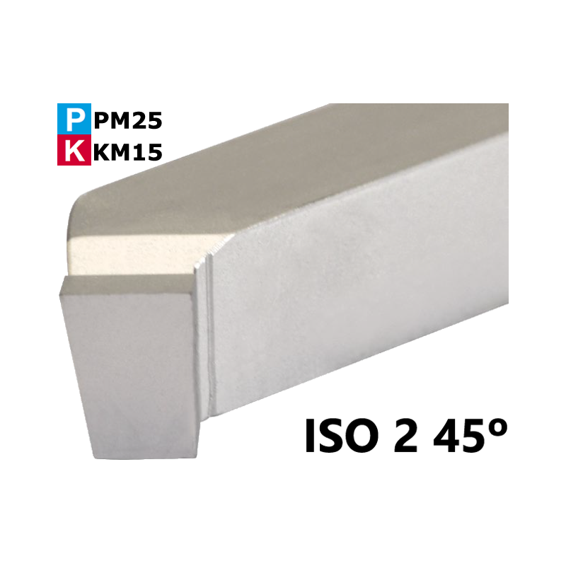 Portaherramienta Soldada de Widia ISO 2 45º para Torneado Exterior Portaherramienta Soldada de Widia ISO 2 45º para Torneado Exterior