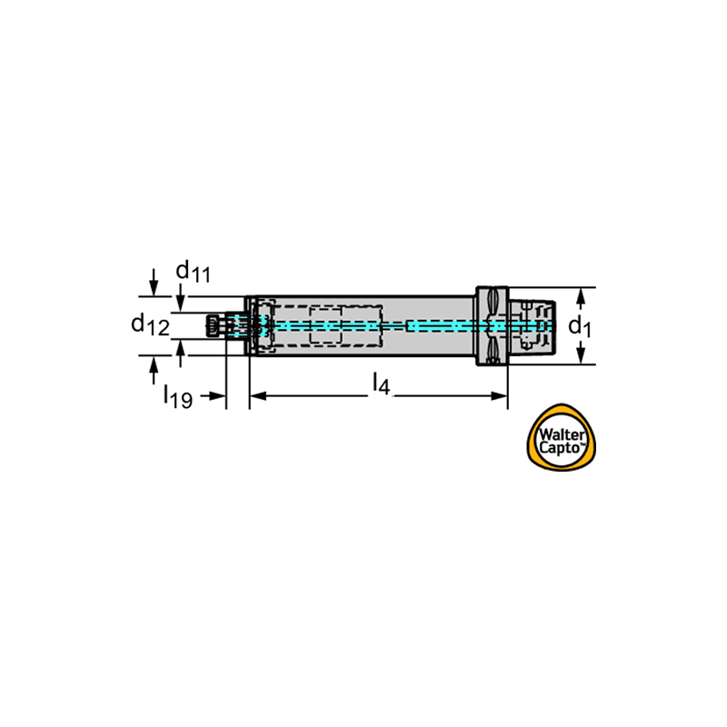 Walter AC001-C8-B27-260 Fijación Walter Capto TM  – con amortiguación de vibraciones AC001-C
