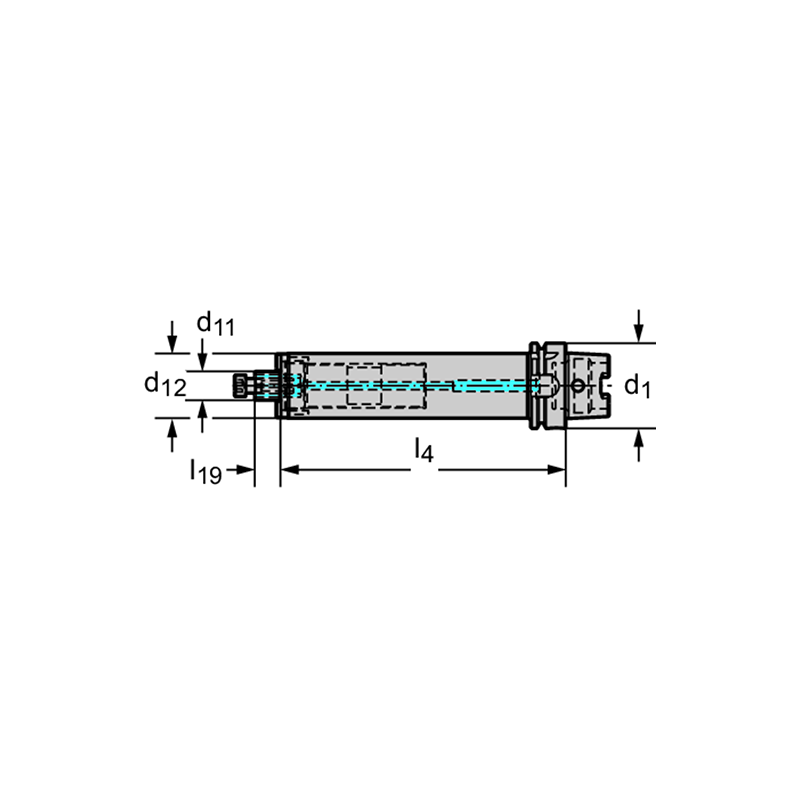Walter AC001-H100-B40-350 Fijación HSK, con amortiguación de vibraciones AC001-H