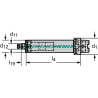 Walter AC001-H100-B40-350 Fijación HSK, con amortiguación de vibraciones AC001-H