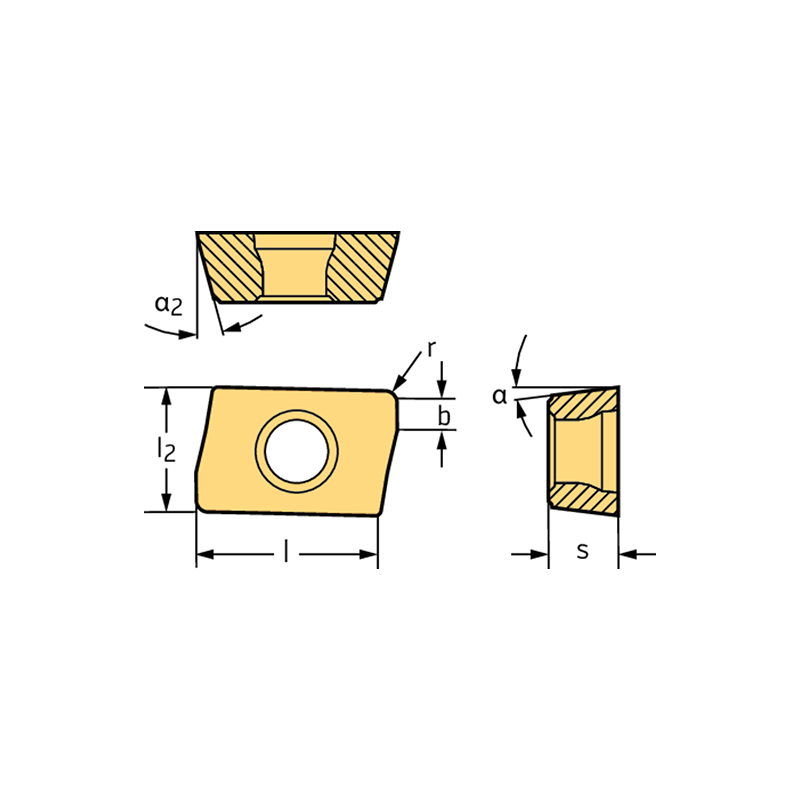 Walter ACMT060202R-G55 WKP35S Romboidales positivas