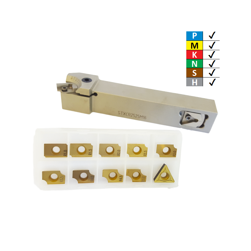 Set TN-STXCR para Torneado con Grados Variables Interior y Exterior Set TN-STXCR para Torneado con Grados Variables Interior y Exterior
