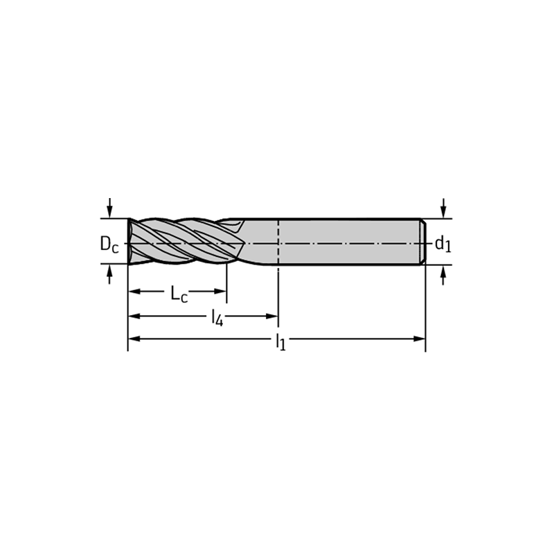 Walter AH3022118-1/16 Fresas de escuadrar MDI