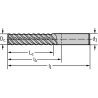 Walter AH3023518-5/8X3.000 Fresas de escuadrar MDI