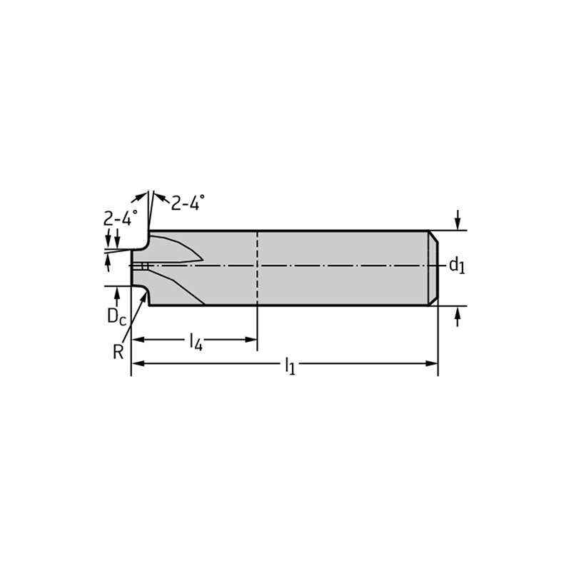 Walter AH3068118-1/16 Fresas de perfilar de cuarto de vuelta MDI