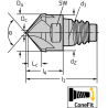 Walter AH3E58318-E12-1/2 Fresas de chaflanar MDI 90°