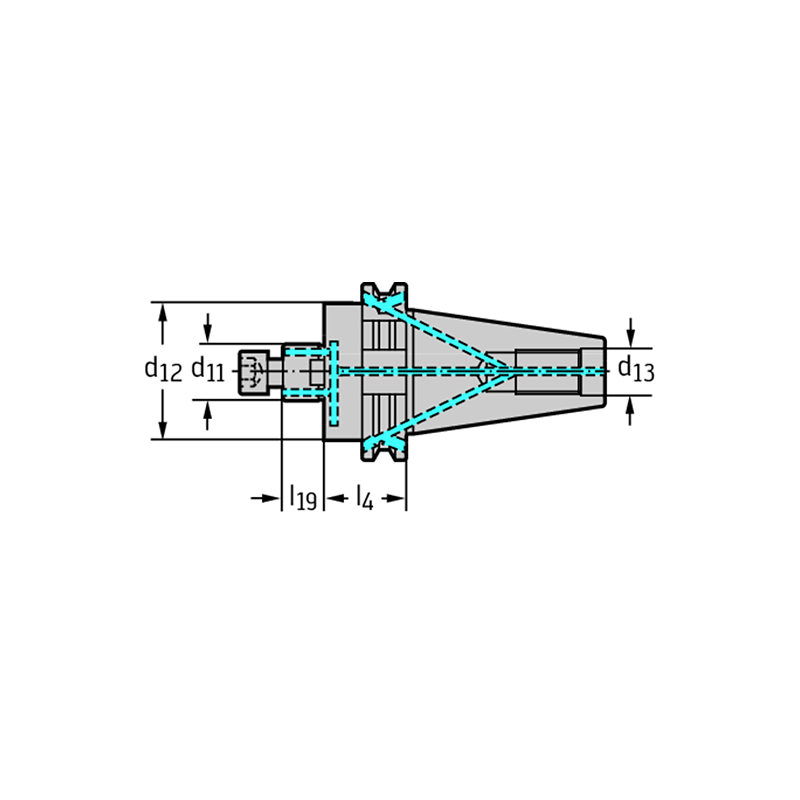 Walter AK155.S40.035.16 Adaptador DIN 69871 AD/B