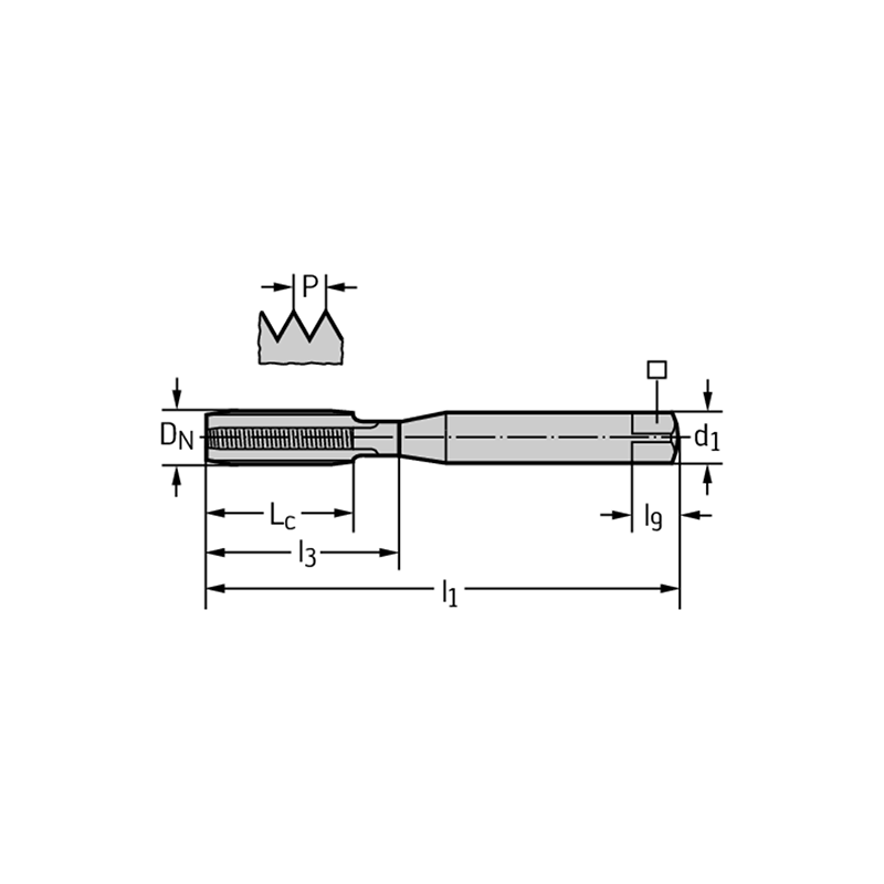 Walter AK2231407-UNC1/4 Machos de roscar a máquina HSS-E-PM