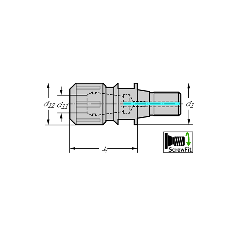 Walter AK300.T28.045.10 Adaptador portapinzas ER