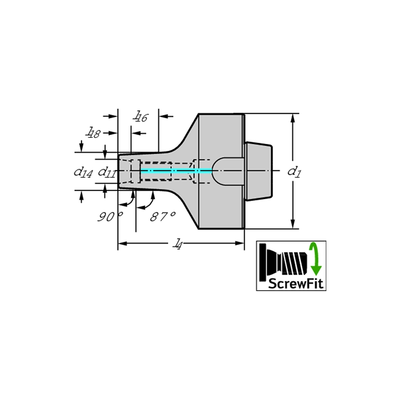 Walter AK520.N50.T22.065CO Fijación NCT AK520