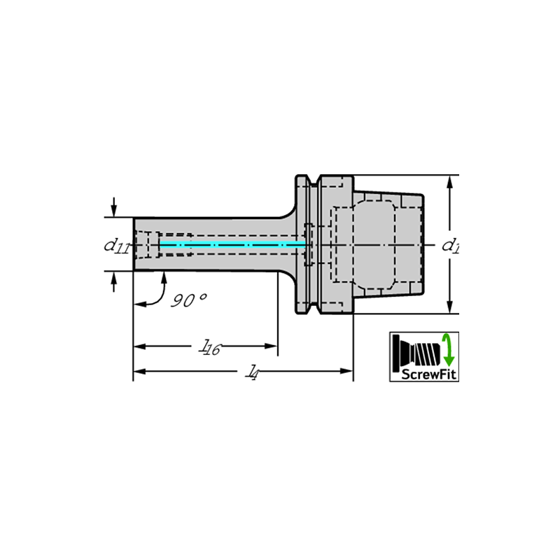 Walter AK531.H63A.T45.090CO Fijación DIN 69893-1 A AK531