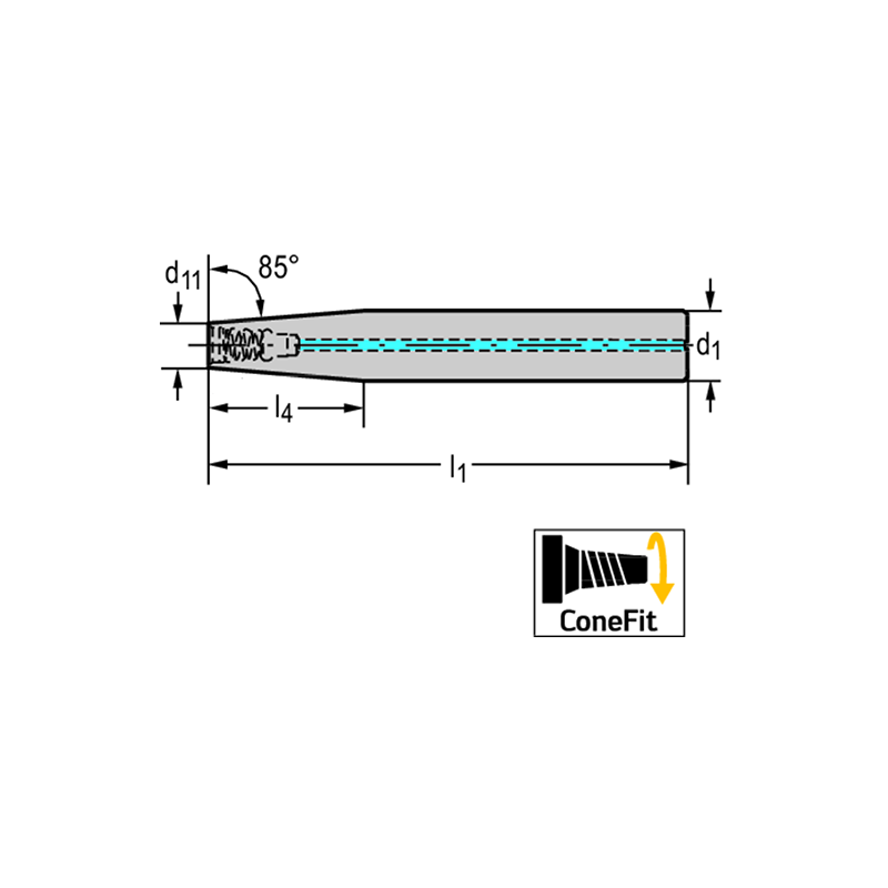 Walter AK610.UZ15.E10.038 Fijación DIN 6535 HA