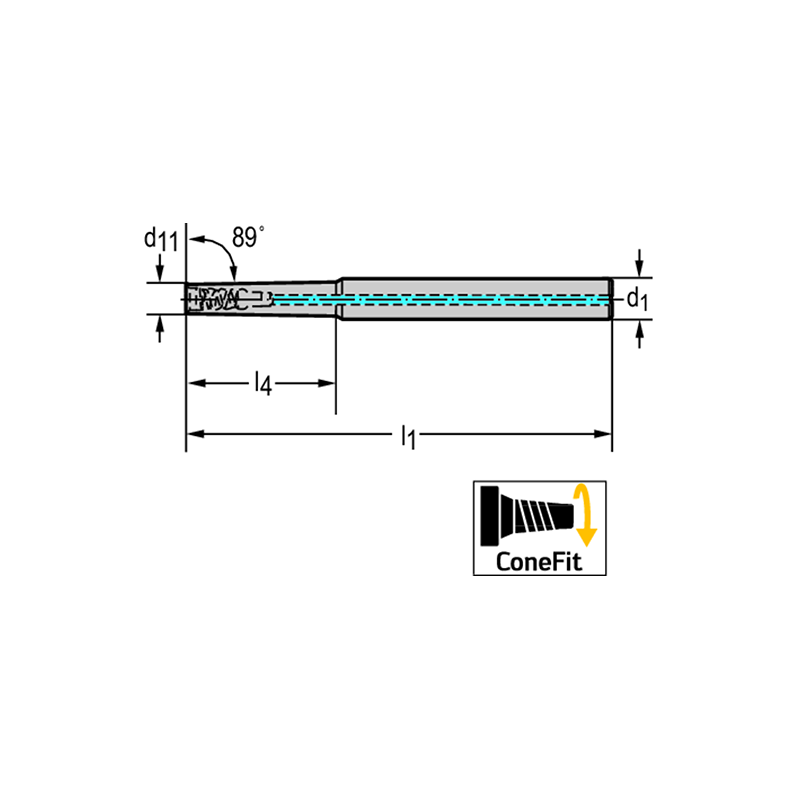 Walter AK610.UZ15.E10.051 Fijación DIN 6535 HA