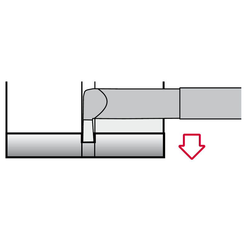 Portaherramienta Soldada de Widia UI 50 90° para Ranurado Interior