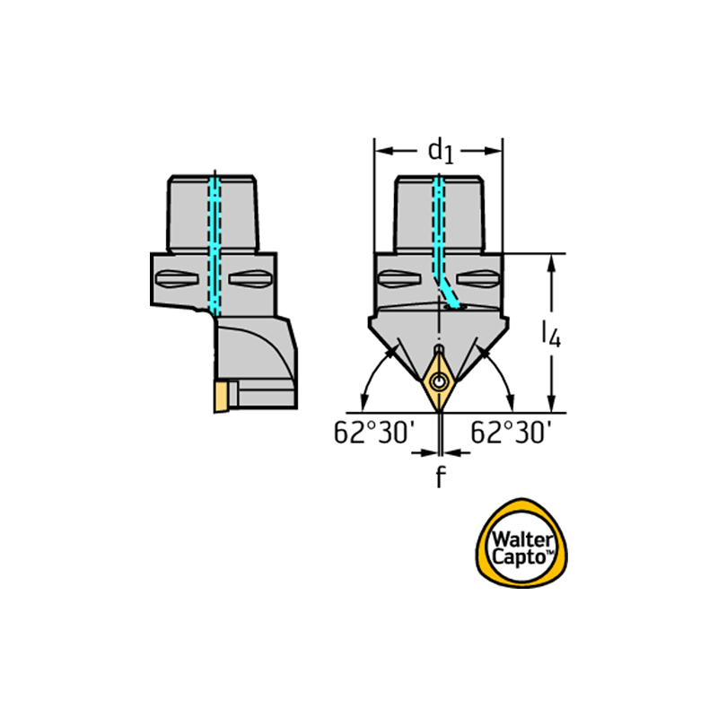 Walter C3-SDNCN-00040-11 Portaherramientas de torneado: fijación por tornillo C...