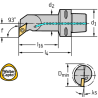 Walter C3-SDUCL-13075-11 Barra de mandrinar: fijación por tornillo C...