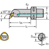 Walter C3-SVQBL-13070-11 Barra de mandrinar: fijación por tornillo C...