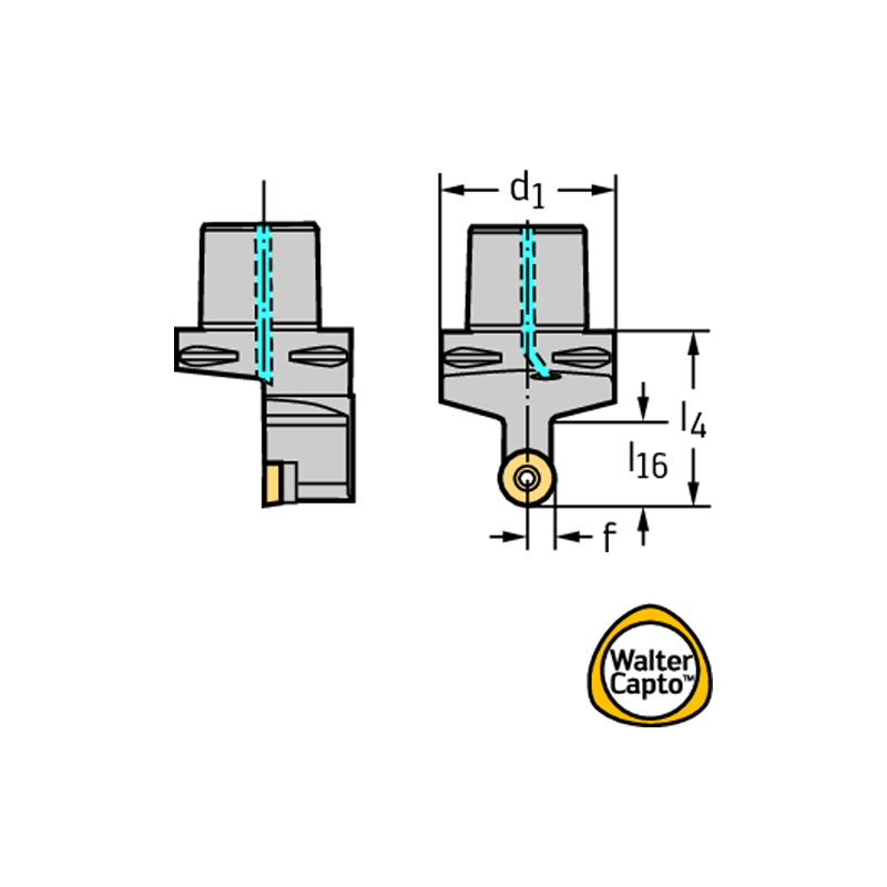 Walter C4-SRDCN-00050-12 Portaherramientas de torneado: fijación por tornillo C...