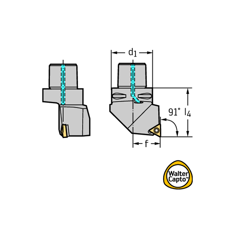 Walter C4-STGCL-27050-16 Portaherramientas de torneado: fijación por tornillo C...