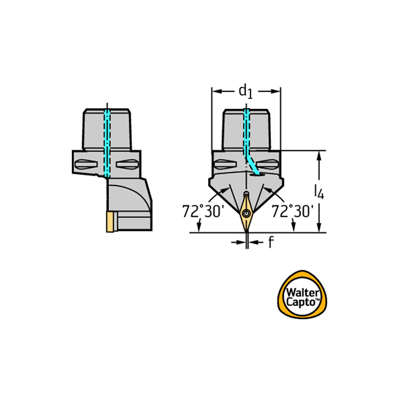 Walter C4-SVVBN-00050-11 Portaherramientas de torneado: fijación por tornillo C...