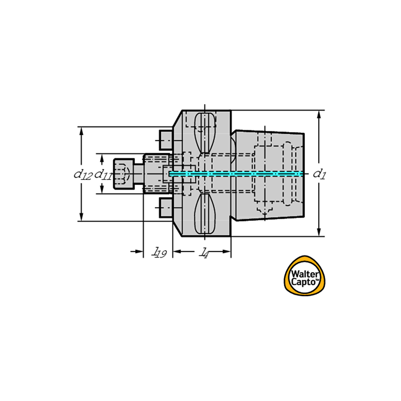 Walter C6-A391.05C-25 030M Adaptador AK155.8.C