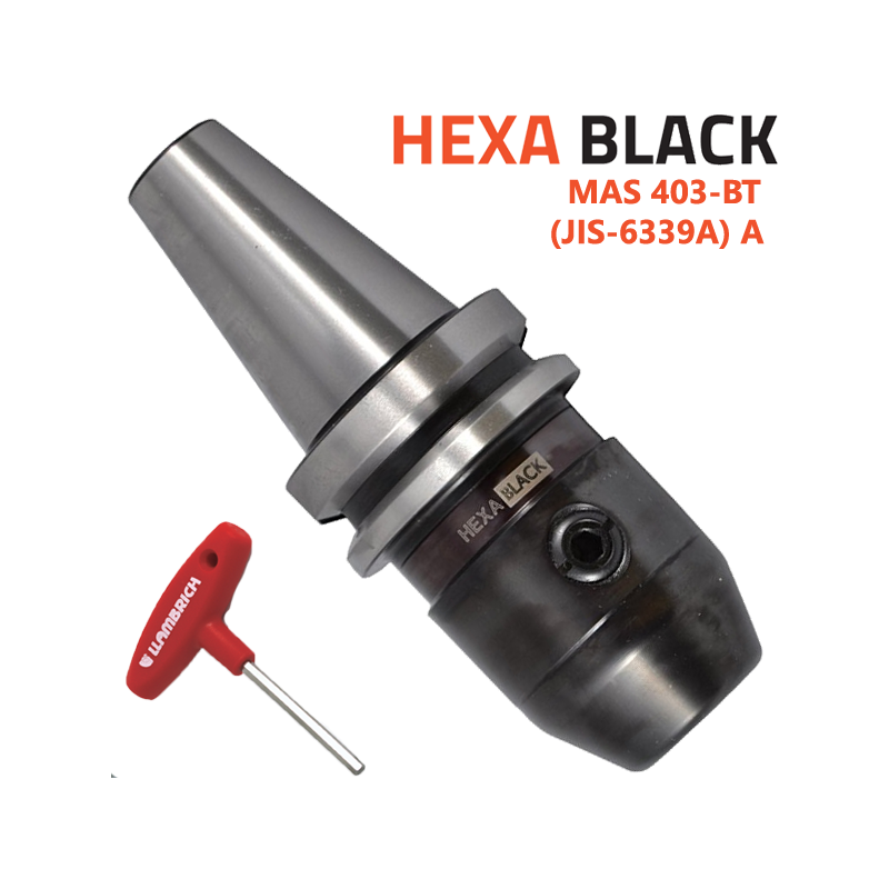 Portabrocas Llambrich BT con cono integrado y llave hexagonal HEXA BLACK Portabrocas Llambrich BT con cono integrado y llave hexagonal HEXA BLACK