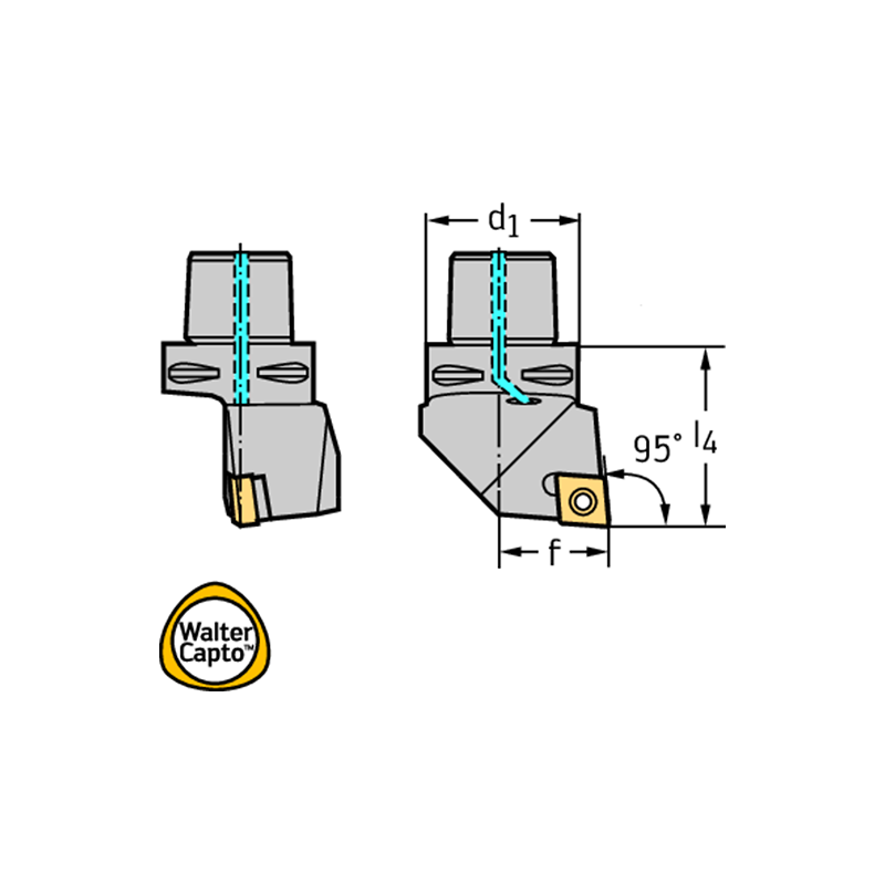 Walter C6-SCLCR-45065-12 Portaherramientas de torneado: fijación por tornillo C...
