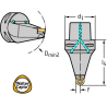 Walter C6-SRDCN-00100-16 Portaherramientas de torneado 45°: fijación por tornillo C...