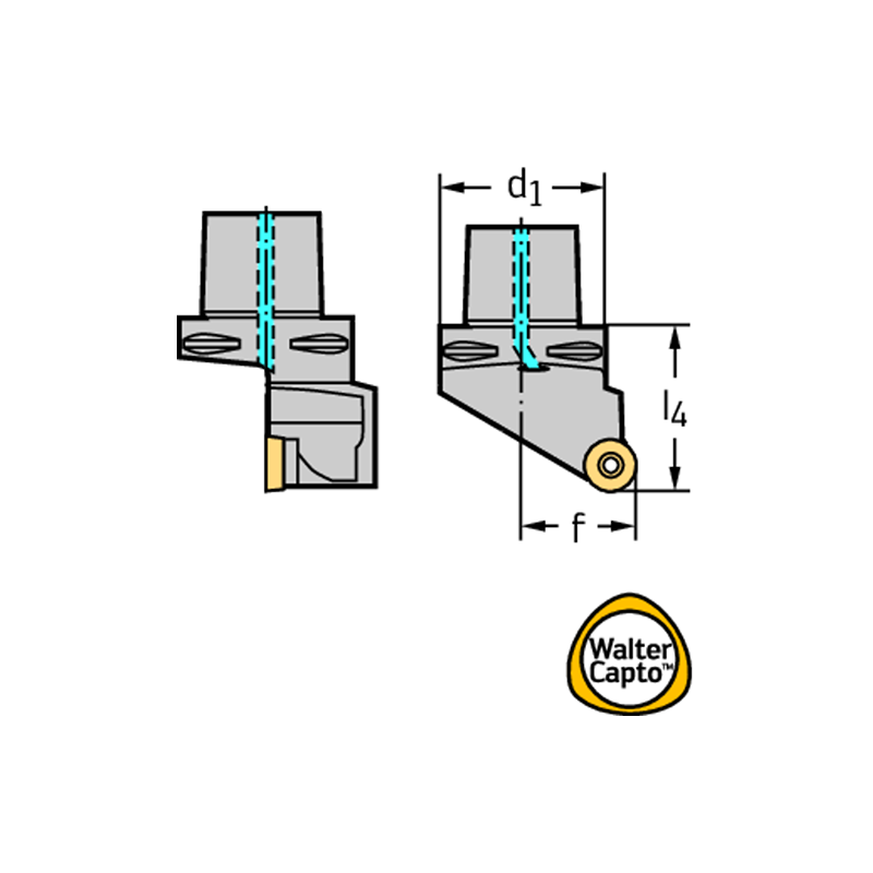 Walter C6-SRSCR-45065-10 Portaherramientas de torneado: fijación por tornillo C...