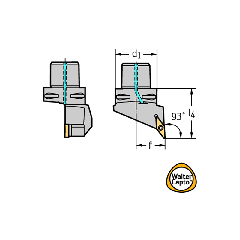 Walter C6-SVJBR-45065-16 Portaherramientas de torneado: fijación por tornillo C...