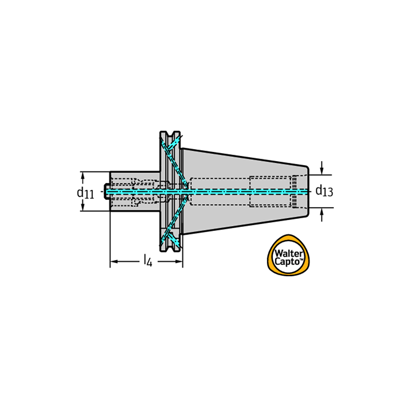 Walter C8-390B.140-50 120 Cono base DIN 69871 AD/B C.