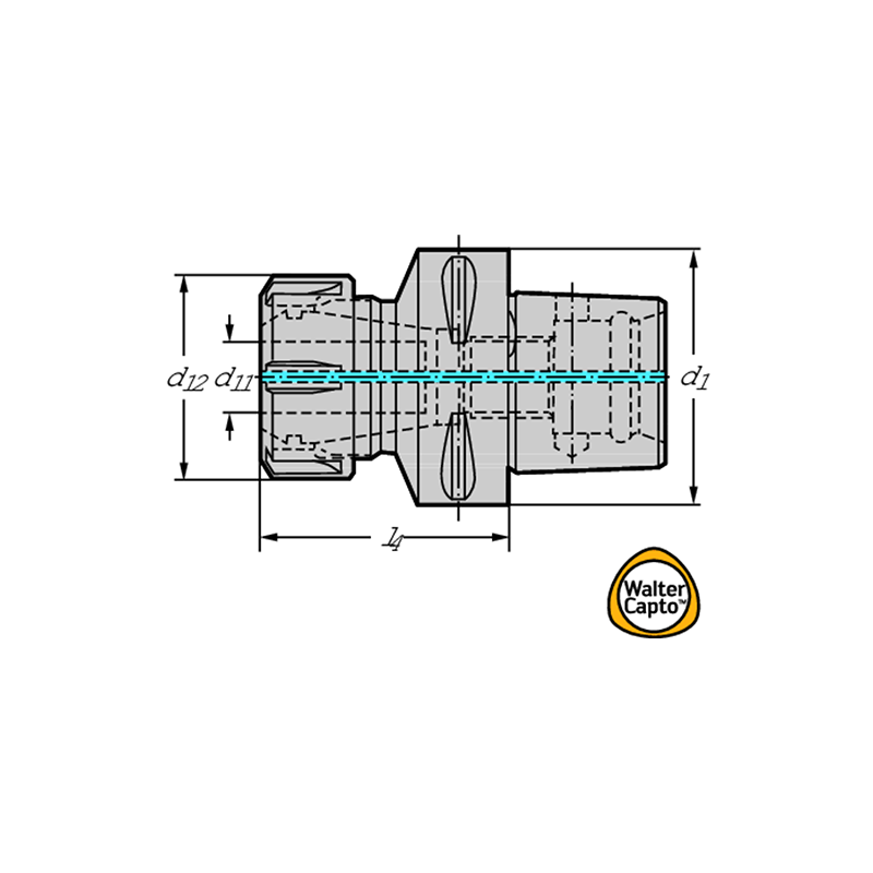 Walter C8-391.14-32 075 Adaptador portapinzas ER para refrigeración interior C.