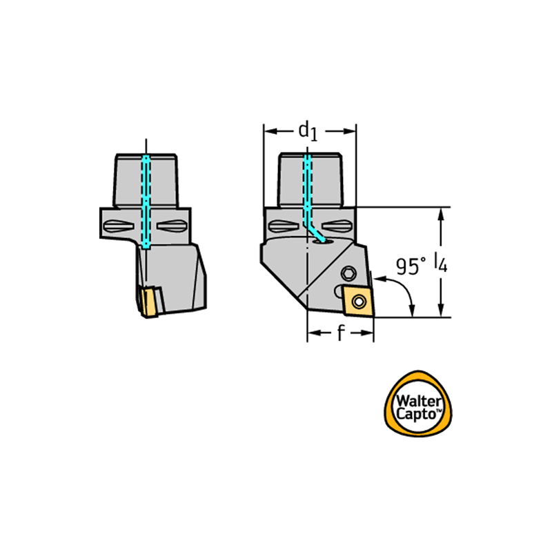 Walter C8-PCLNL-55080-16 Portaherramientas de torneado: fijación por palanca articulada C...