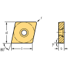 Walter CCGT060201-FM2 WSM20S Romboidales positivas 80°