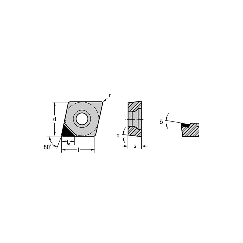 Walter CCGT060204FS-M1 WDN10 PKD: romboidales positivas 80° CCGT